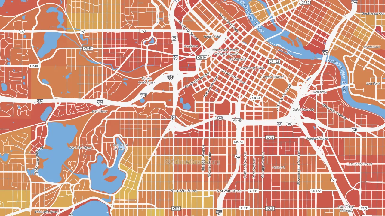 55403, MN Map of Drug-Related Crime Rates