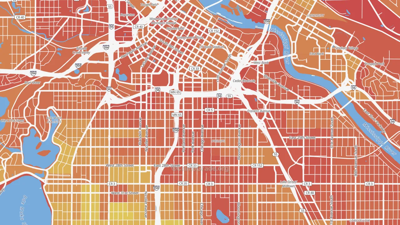 55404, MN Map of Drug-Related Crime Rates