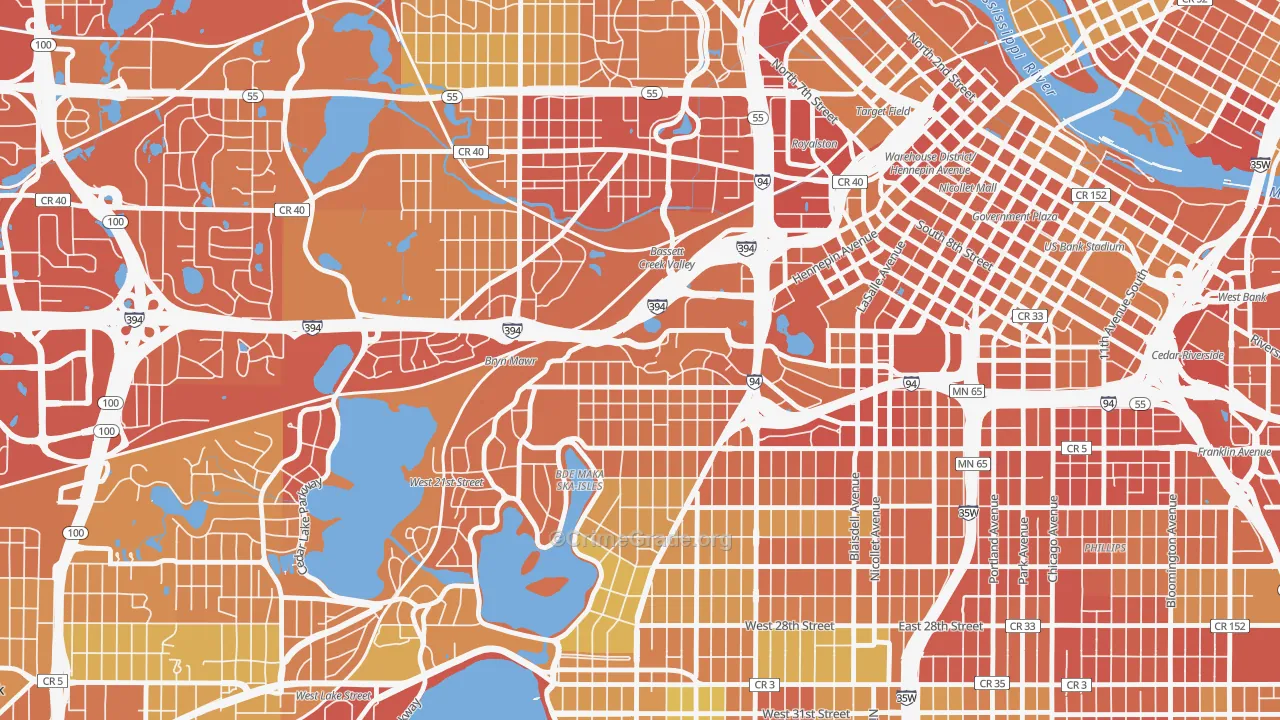55405, MN Map of Drug-Related Crime Rates