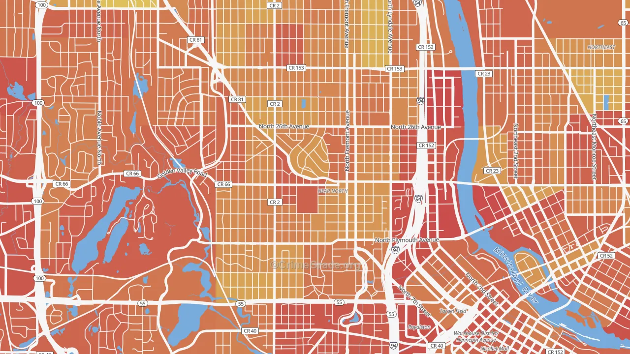 55411, MN Map of Drug-Related Crime Rates