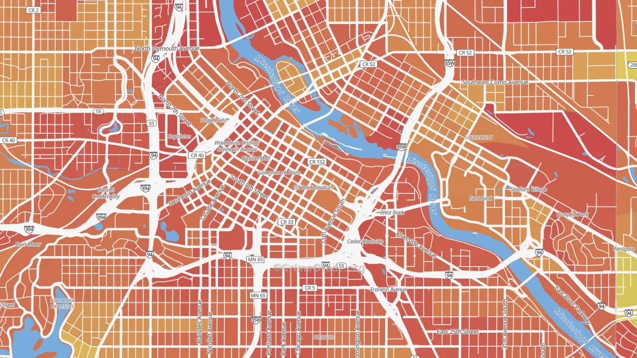 55415, MN Map of Drug-Related Crime Rates