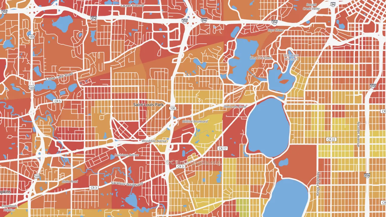 55416, MN Map of Drug-Related Crime Rates