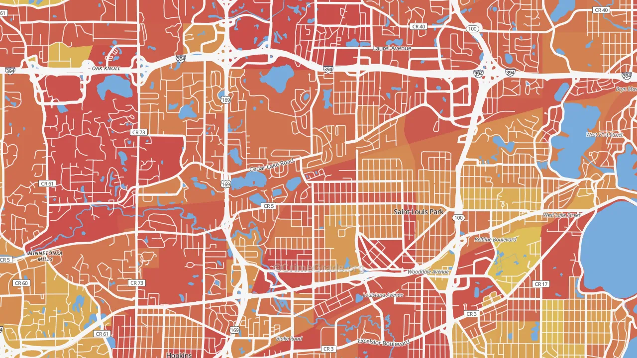 55426, MN Map of Drug-Related Crime Rates
