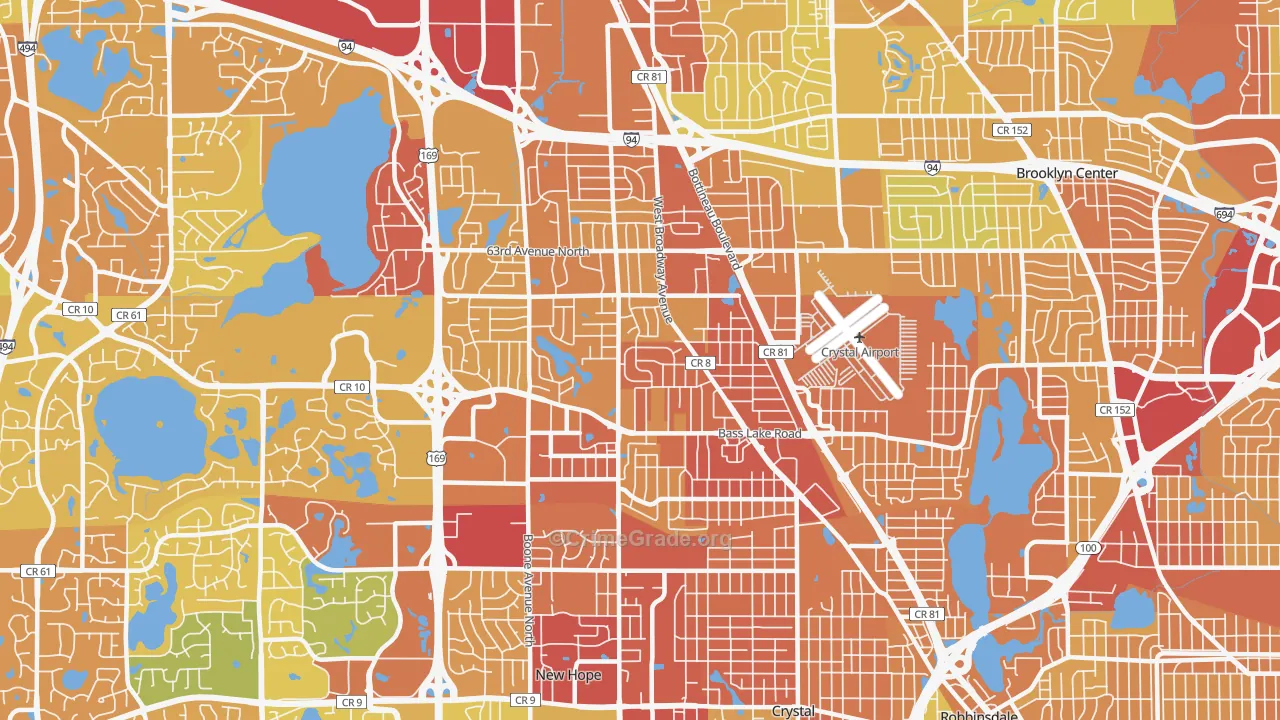55428, MN Map of Drug-Related Crime Rates