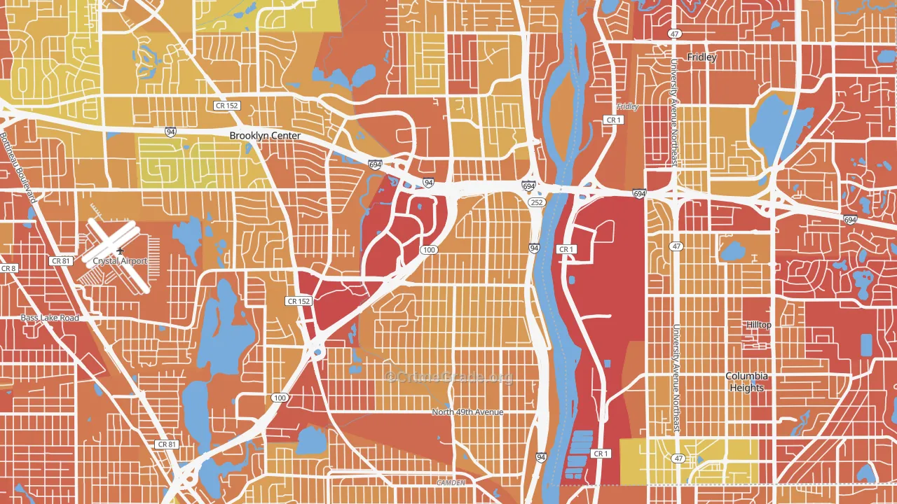 55430, MN Map of Drug-Related Crime Rates