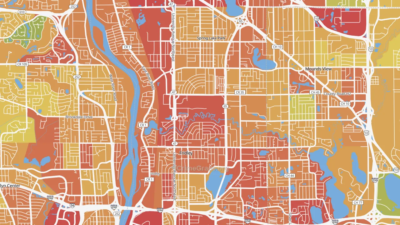 55432, MN Map of Drug-Related Crime Rates