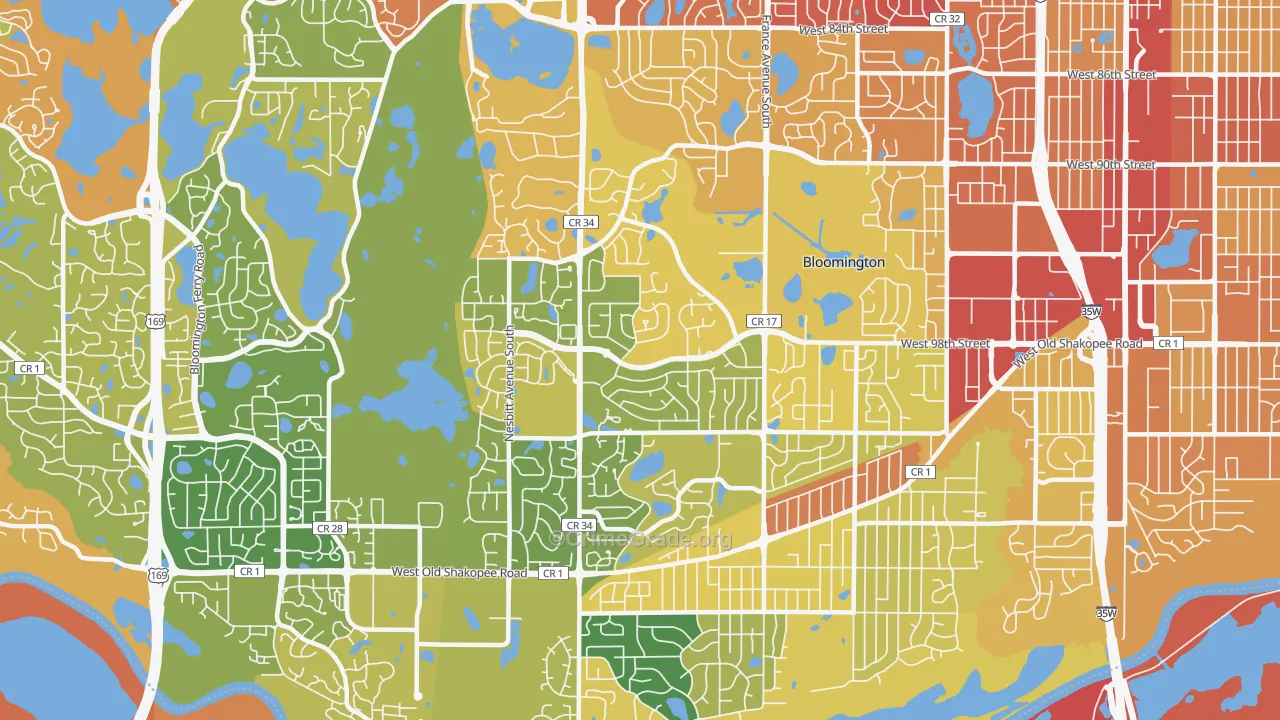 55437, MN Map of Drug-Related Crime Rates