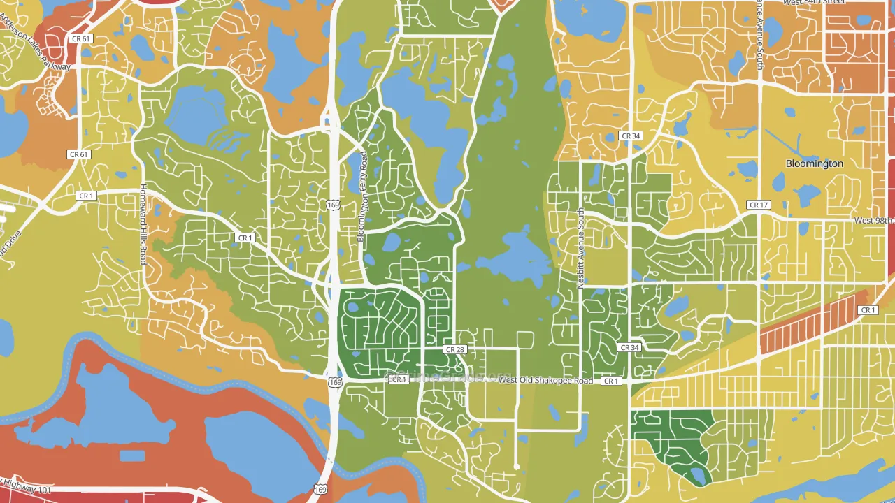 55438, MN Map of Drug-Related Crime Rates
