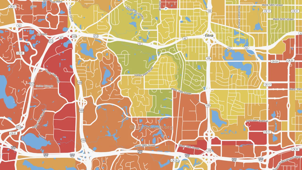 55439, MN Map of Drug-Related Crime Rates