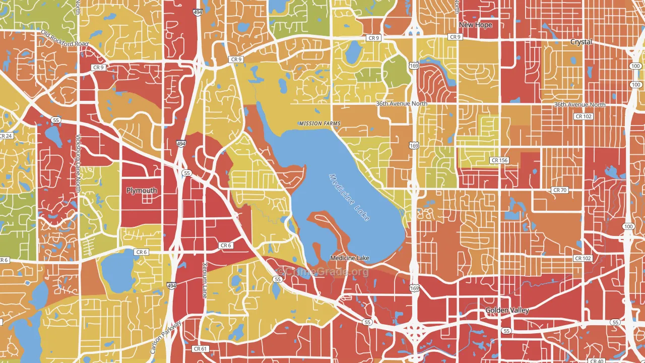 55441, MN Map of Drug-Related Crime Rates