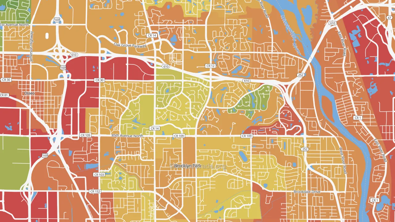 55443, MN Map of Drug-Related Crime Rates