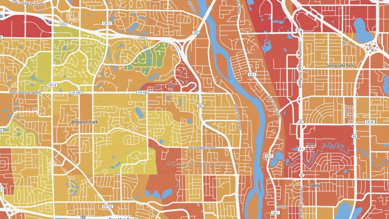 55444, MN Map of Drug-Related Crime Rates