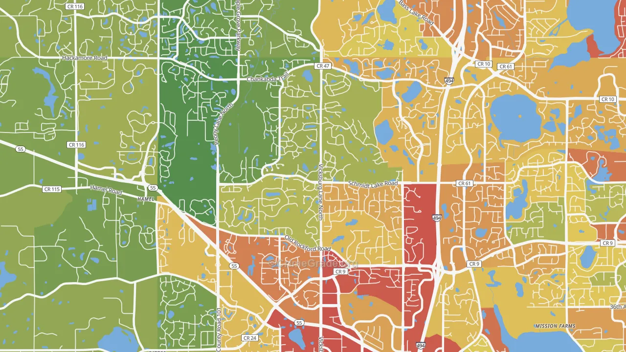 55446, MN Map of Drug-Related Crime Rates