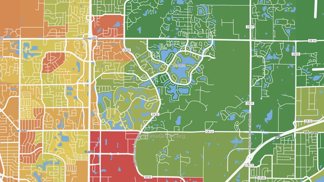 55449, MN Map of Drug-Related Crime Rates