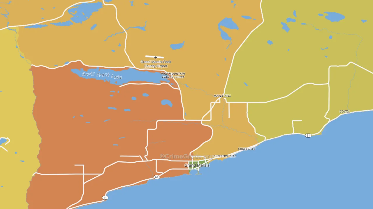 55604, MN Map of Drug-Related Crime Rates