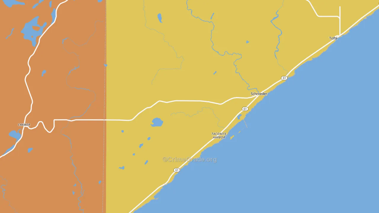 55613, MN Map of Drug-Related Crime Rates