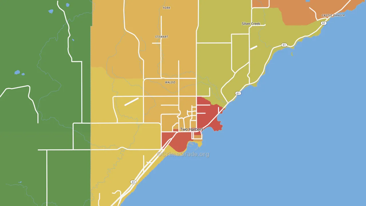55616, MN Map of Drug-Related Crime Rates