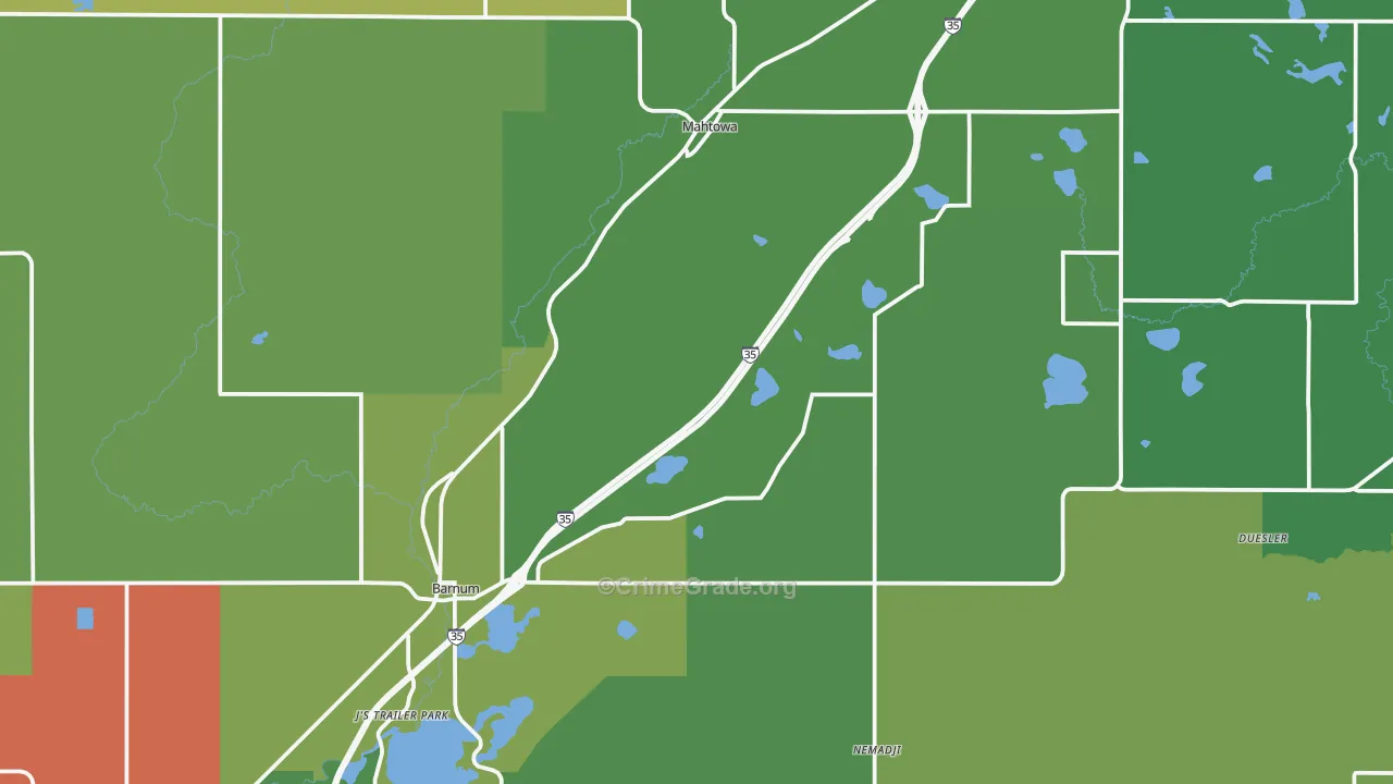 55707, MN Map of Drug-Related Crime Rates