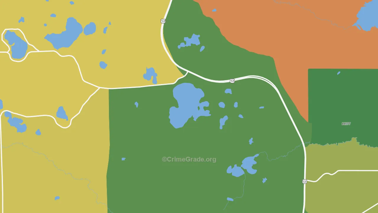 55710, MN Map of Drug-Related Crime Rates