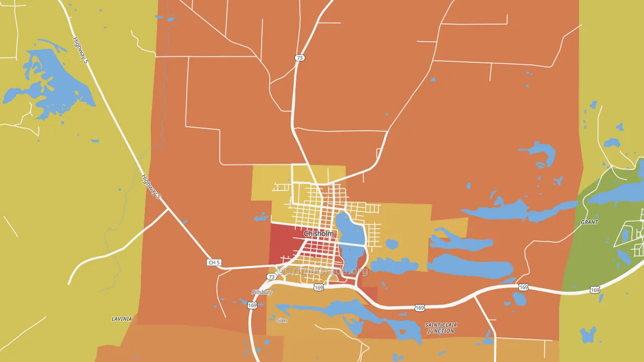 55719, MN Map of Drug-Related Crime Rates