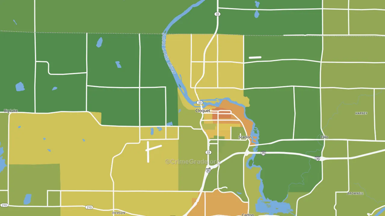 55720, MN Map of Drug-Related Crime Rates