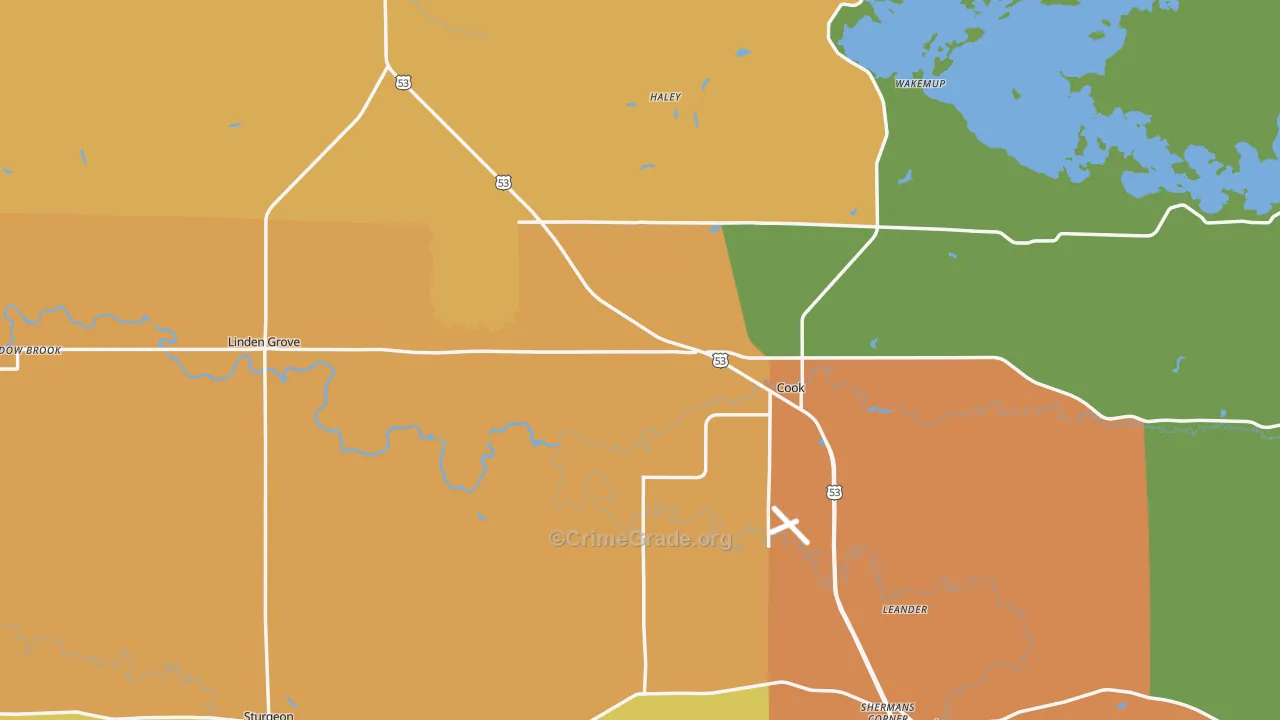 55723, MN Map of Drug-Related Crime Rates