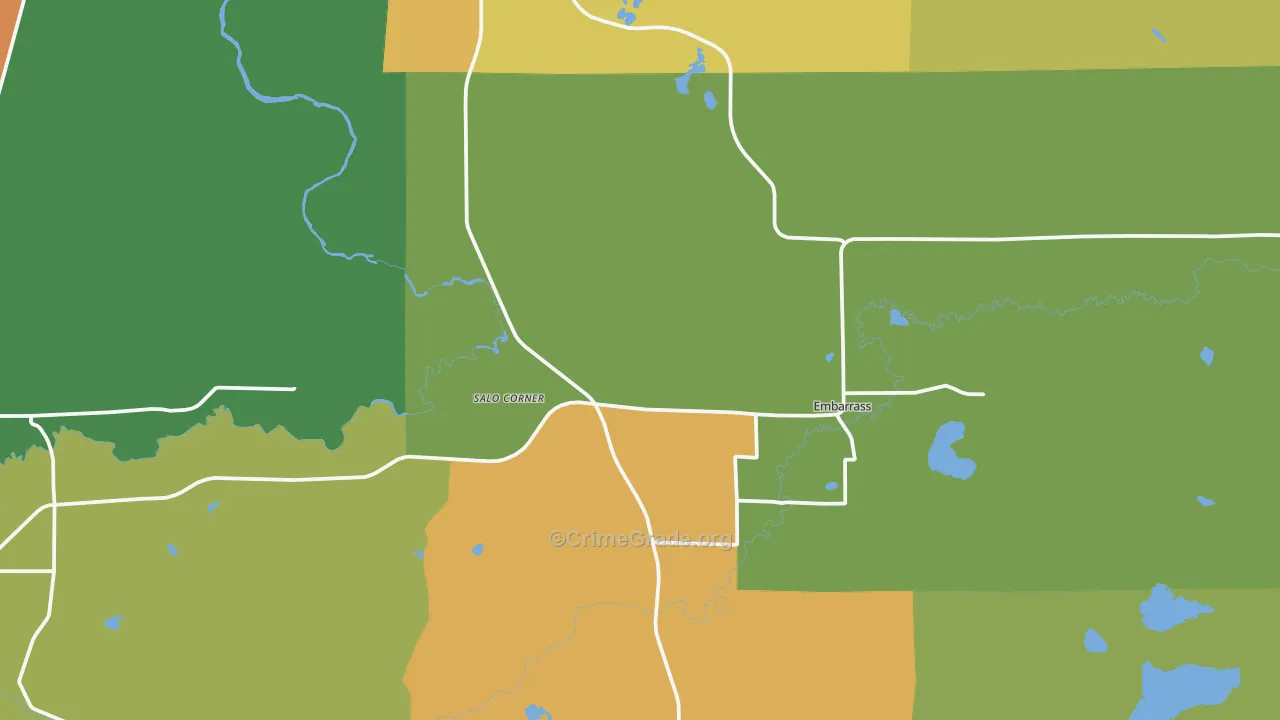 55732, MN Map of Drug-Related Crime Rates