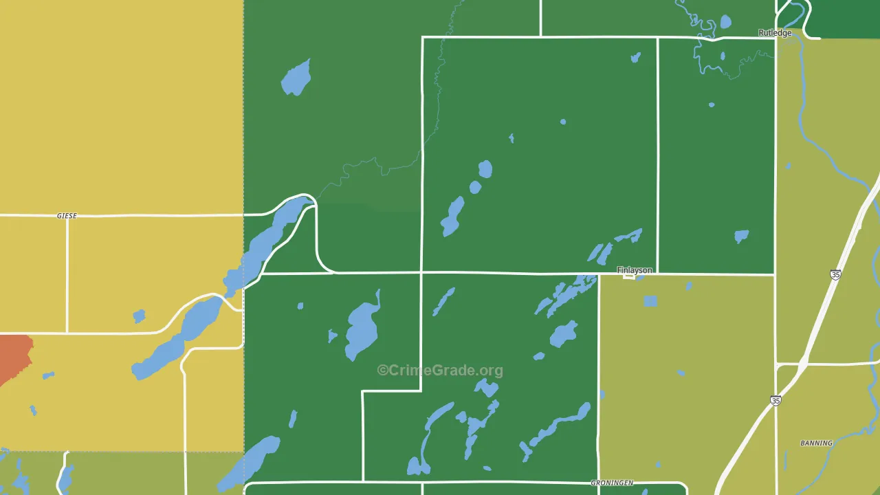 55735, MN Map of Drug-Related Crime Rates