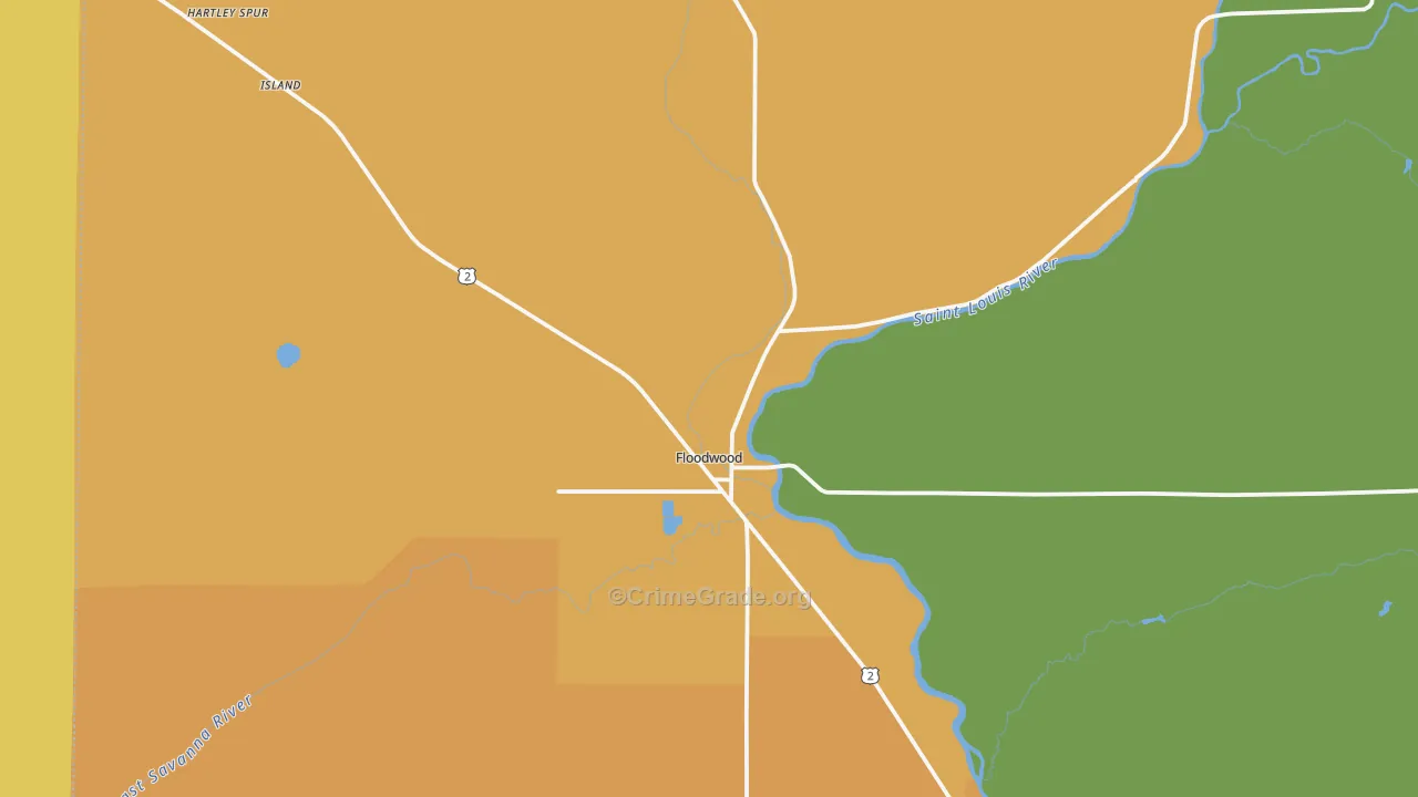 55736, MN Map of Drug-Related Crime Rates