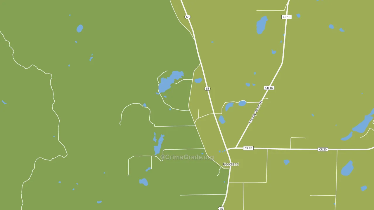 55742, MN Map of Drug-Related Crime Rates