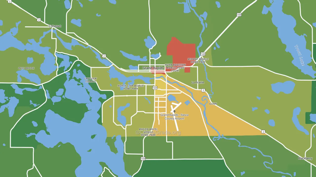 55744, MN Map of Drug-Related Crime Rates