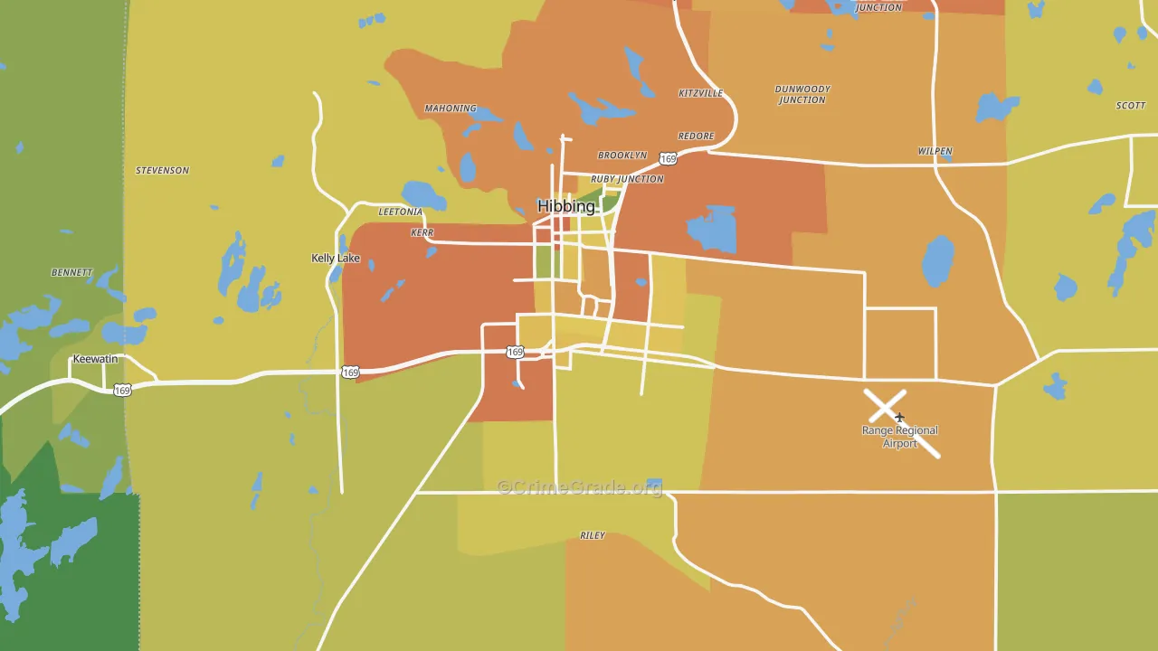 55746, MN Map of Drug-Related Crime Rates