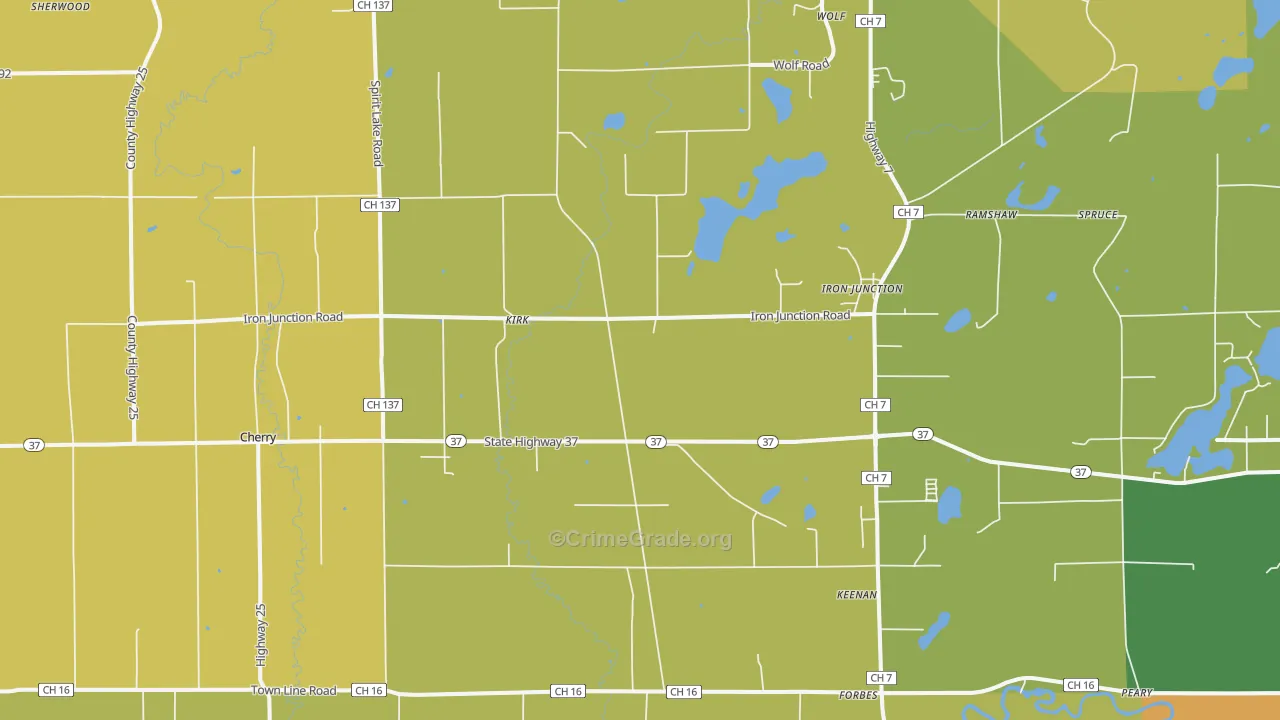 55751, MN Map of Drug-Related Crime Rates