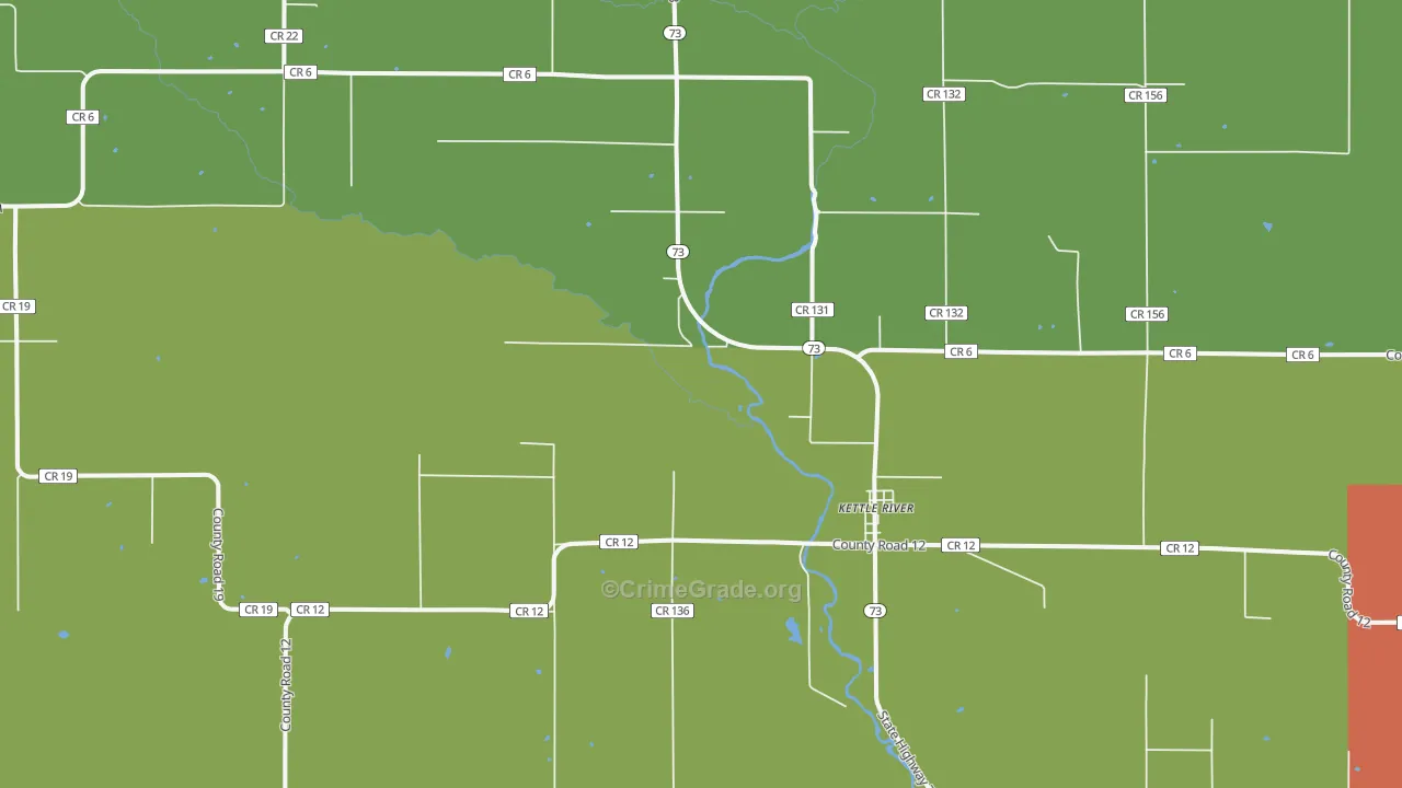 55757, MN Map of Drug-Related Crime Rates