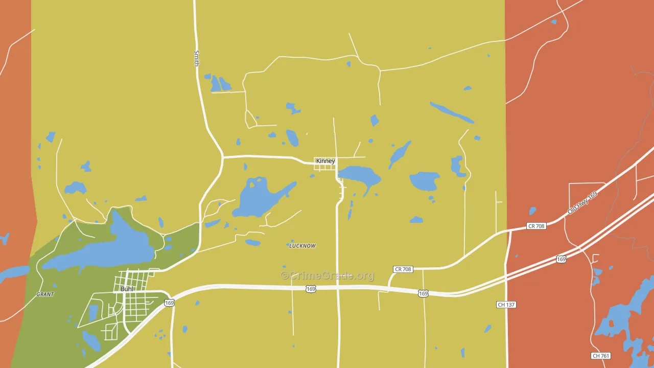 55758, MN Map of Drug-Related Crime Rates