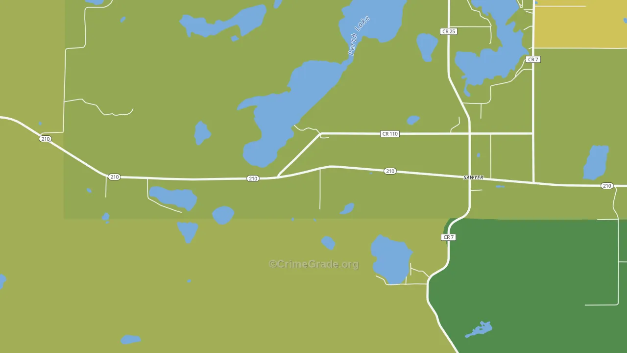 55780, MN Map of Drug-Related Crime Rates