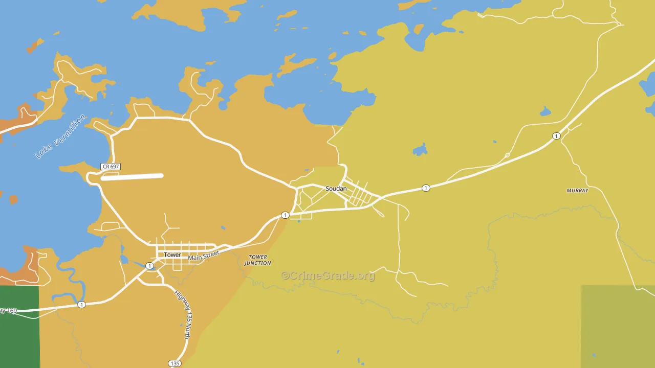 55782, MN Map of Drug-Related Crime Rates