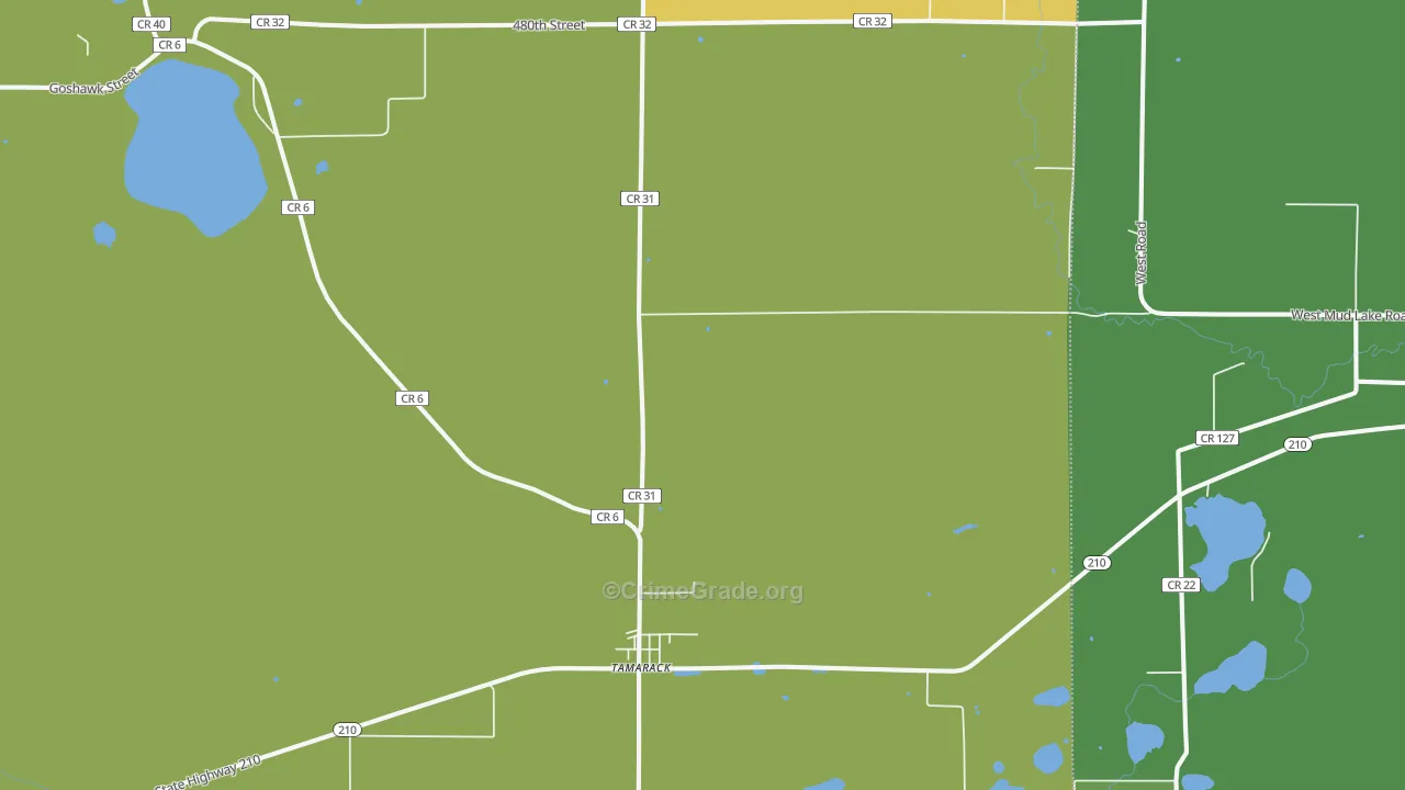 55787, MN Map of Drug-Related Crime Rates