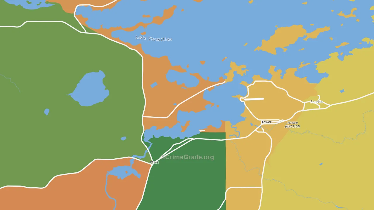 55790, MN Map of Drug-Related Crime Rates