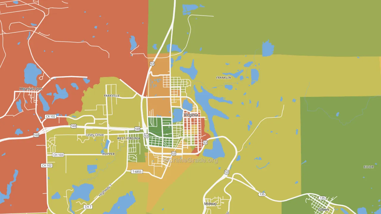 55792, MN Map of Drug-Related Crime Rates