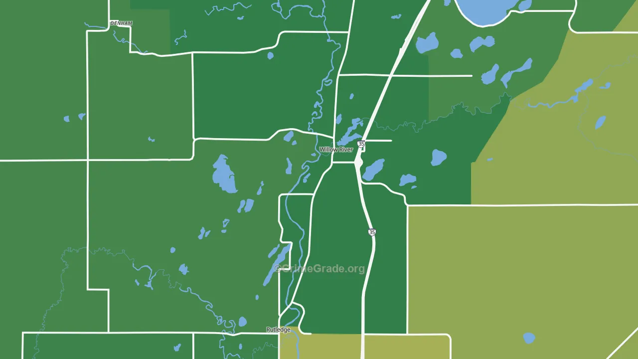 55795, MN Map of Drug-Related Crime Rates