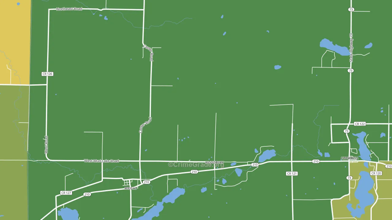 55798, MN Map of Drug-Related Crime Rates