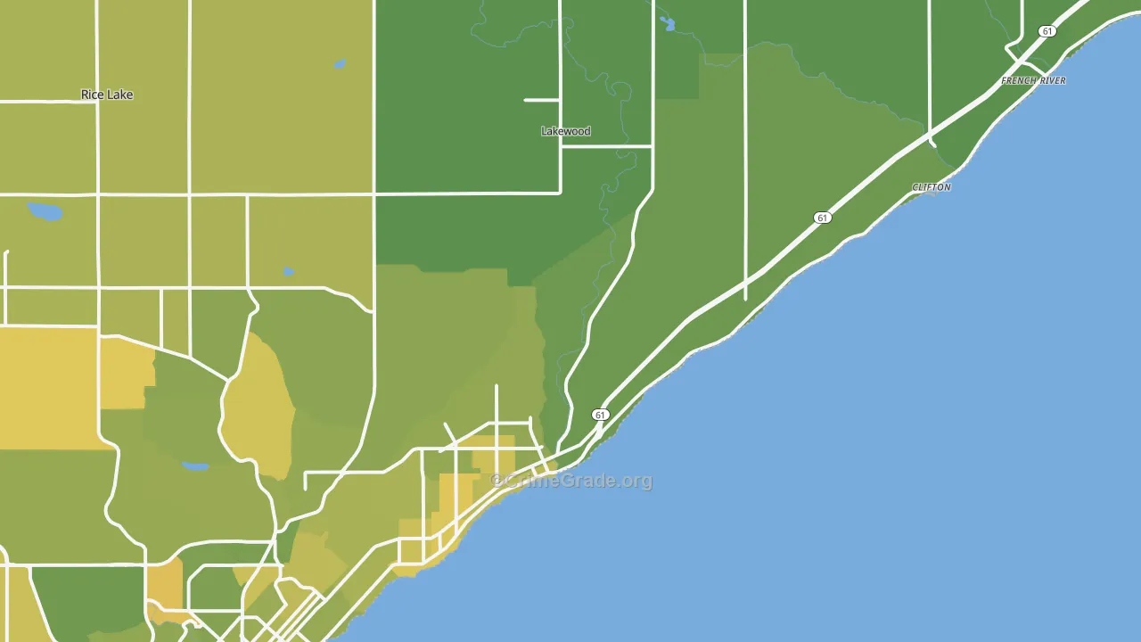 55804, MN Map of Drug-Related Crime Rates