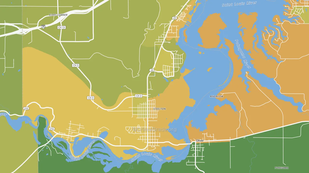 55808, MN Map of Drug-Related Crime Rates
