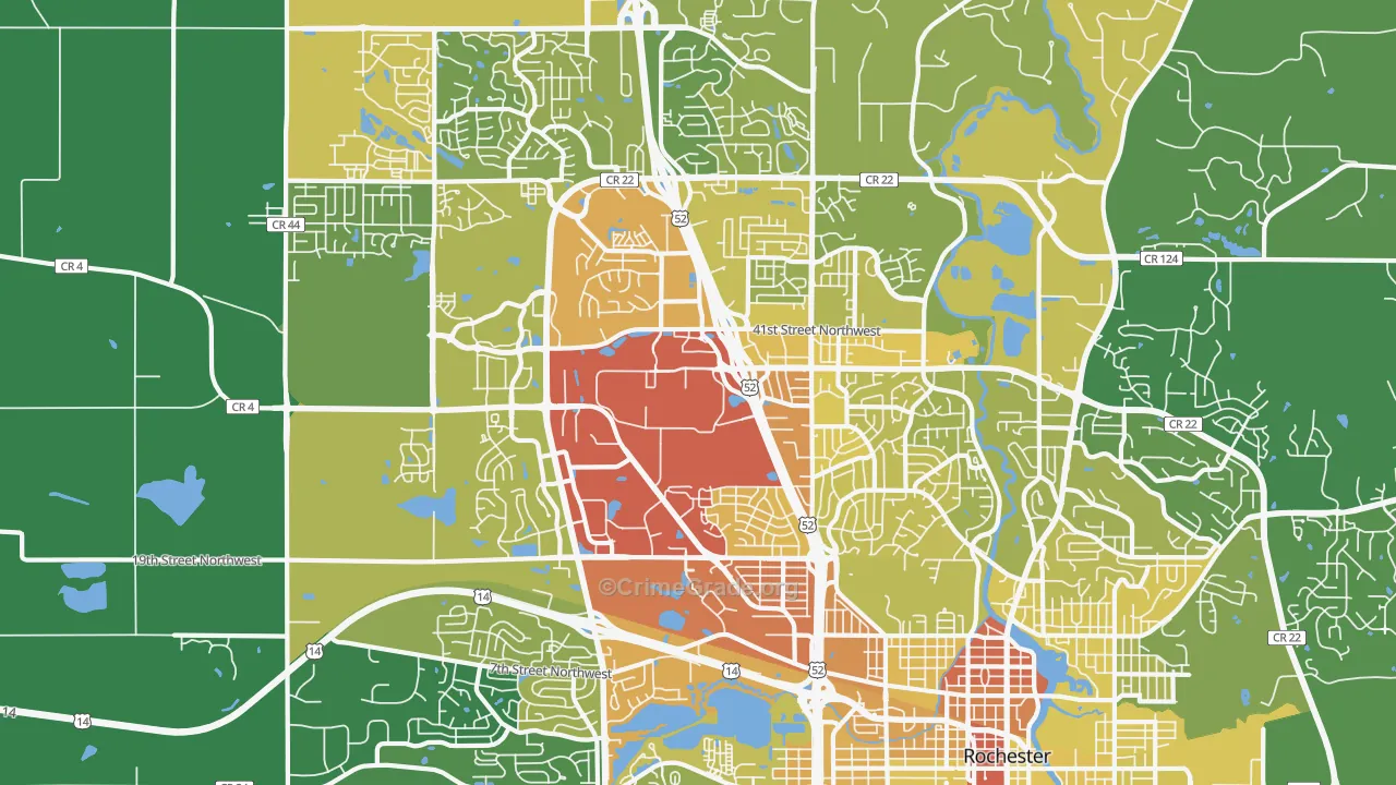 55901, MN Map of Drug-Related Crime Rates
