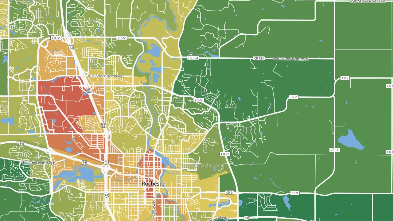55906, MN Map of Drug-Related Crime Rates