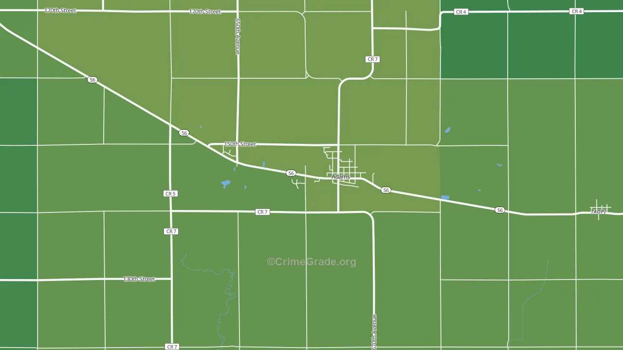 55909, MN Map of Drug-Related Crime Rates