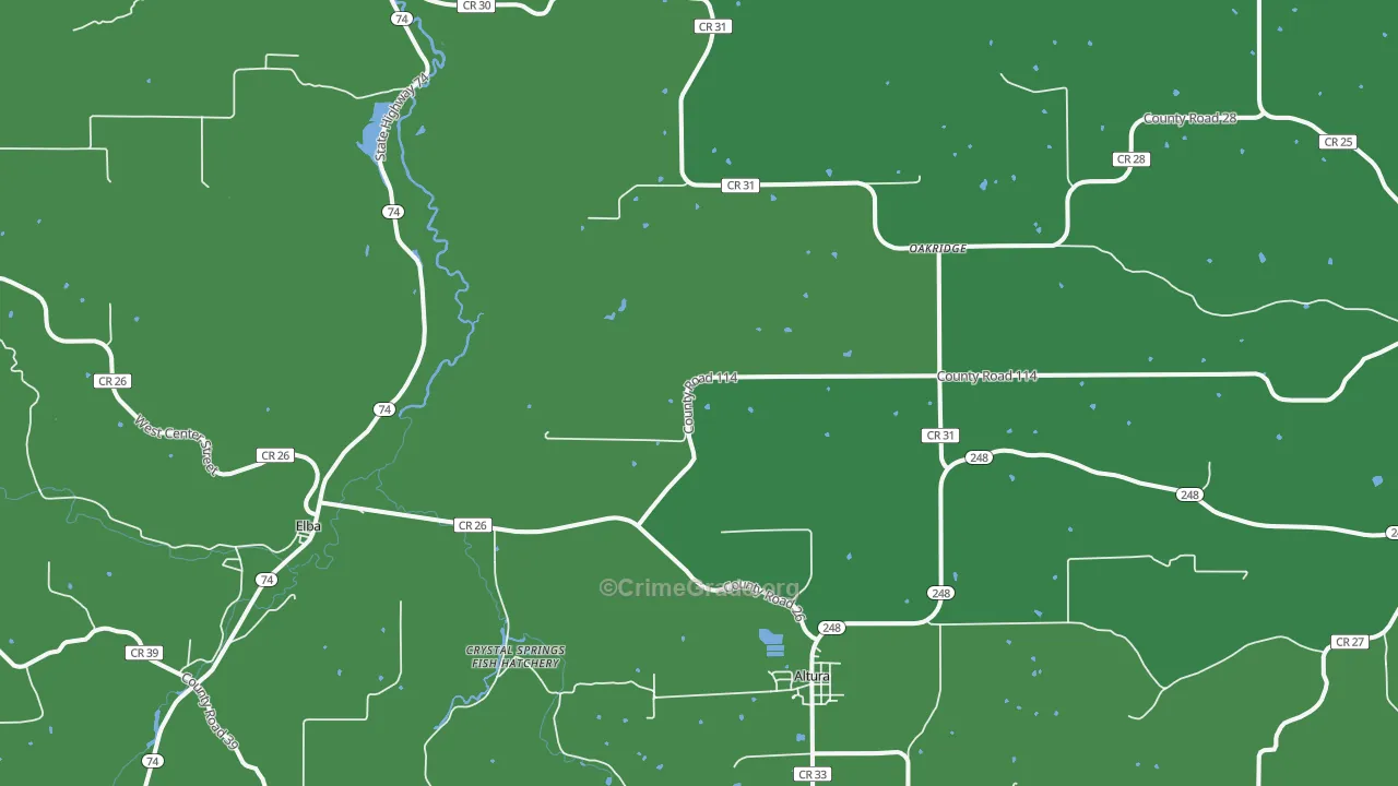 55910, MN Map of Drug-Related Crime Rates