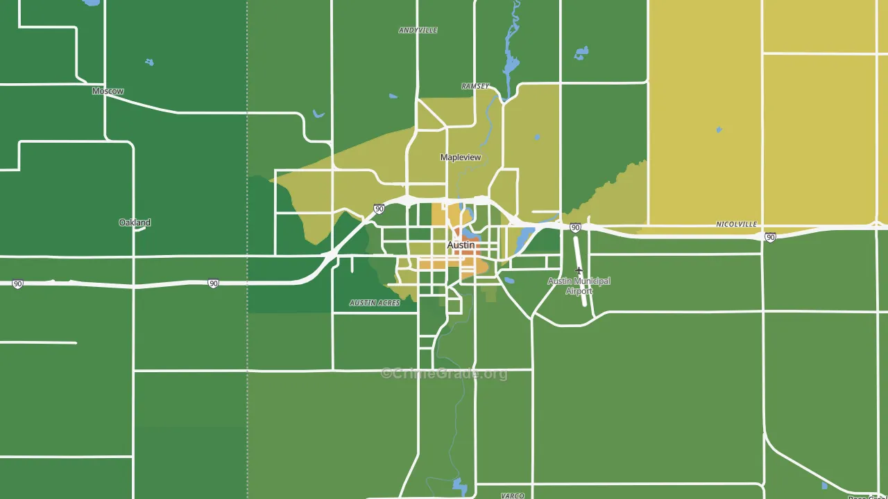 55912, MN Map of Drug-Related Crime Rates