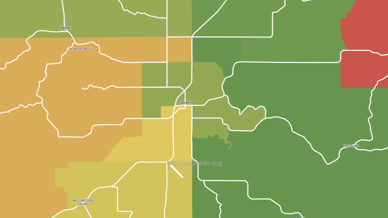 55921, MN Map of Drug-Related Crime Rates